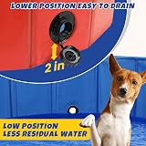 DASBET Foldable Dog Pool 80x20cm PVC Paddling Pool Collapsible Red view 5