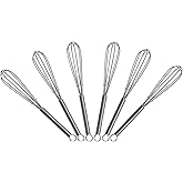 5 inch Mini Wire Whisk 6 Pack - Stainless Steel