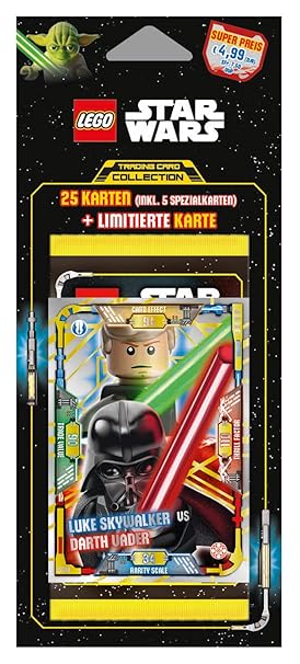 Top Media 180255 Lego Star Wars Sammelkarten, 5er Blister, Mehrfarbig