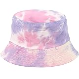Tie Dye Bucket Hat Reversible Cotton Multicolored