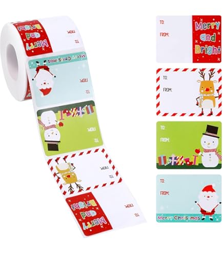 500 Pièces D’étiquettes Cadeau De Noël – Autocollants De