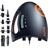 OutdoorMaster 20PSI High Pressure SUP Air Pump Shark - Intelligent Dual Stage Inflation & Auto-Off & Deflation, 12V DC Car Connector, for Inflatable Stand Up Paddle Boards, Boats