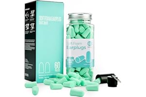 ONHEAR 𝟑𝟖𝐝𝐁 Ultra Soft Ear Plug for Sleeping, 120 PCs High Noise Cancelling Earplug with Aluminum Case, Industrial-Grade Hearing Protection Earplug for Snoring/Working/Studying/Side Sleeper, Slow Rebound