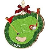 Golf Christmas Ornament 2025 - Sports Gifts for Golfers, Family, Friends, Wooden Christmas Ornaments Tree Decor - Golf Gifts for Men, Dad, Husband, Boss, or Friends, Sports-Themed Holiday Decor