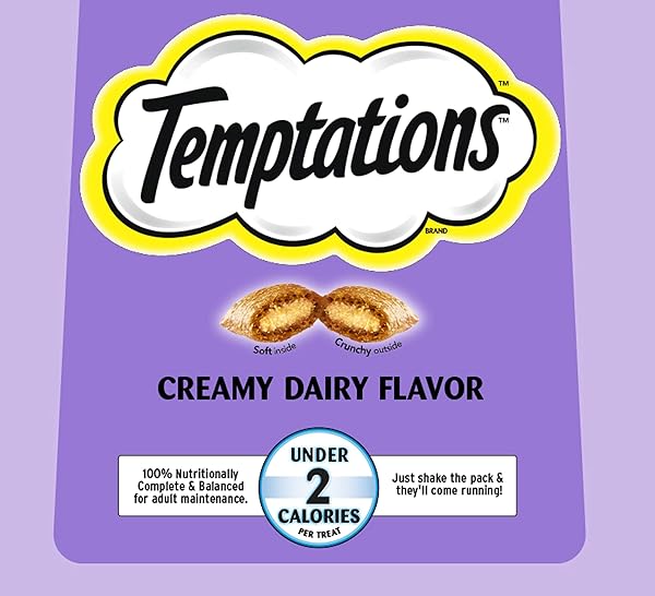 TEMPTATIONS CLASSIC TREATS FOR CATS CREAMY DAIRY FLAVOR 16 OUNCES