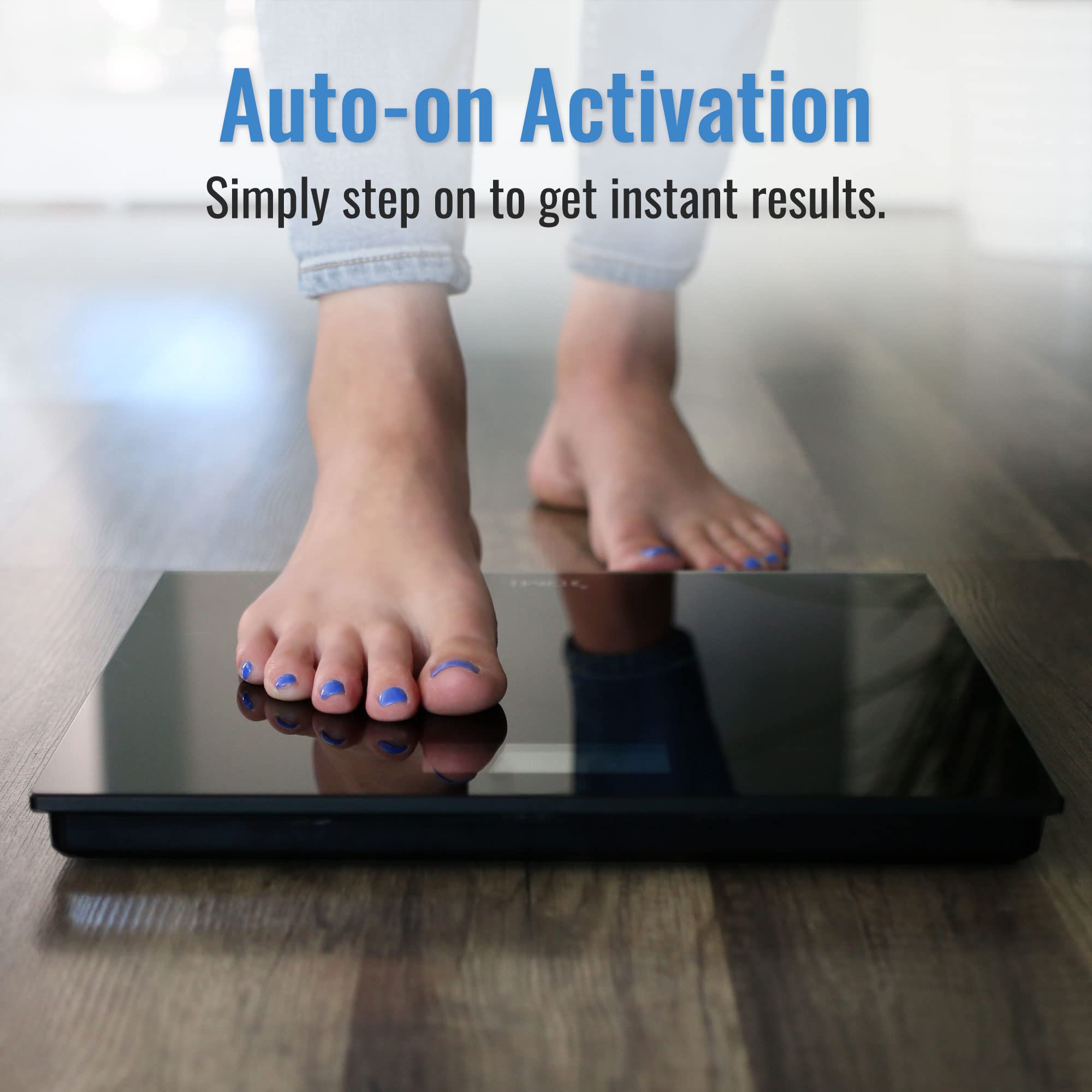 DMI Digital Talking Bathroom Scale, Sleek Tempered Glass, Clinically Accurate Measurements, Large LCD Screen, 440 lb. Weight Capacity