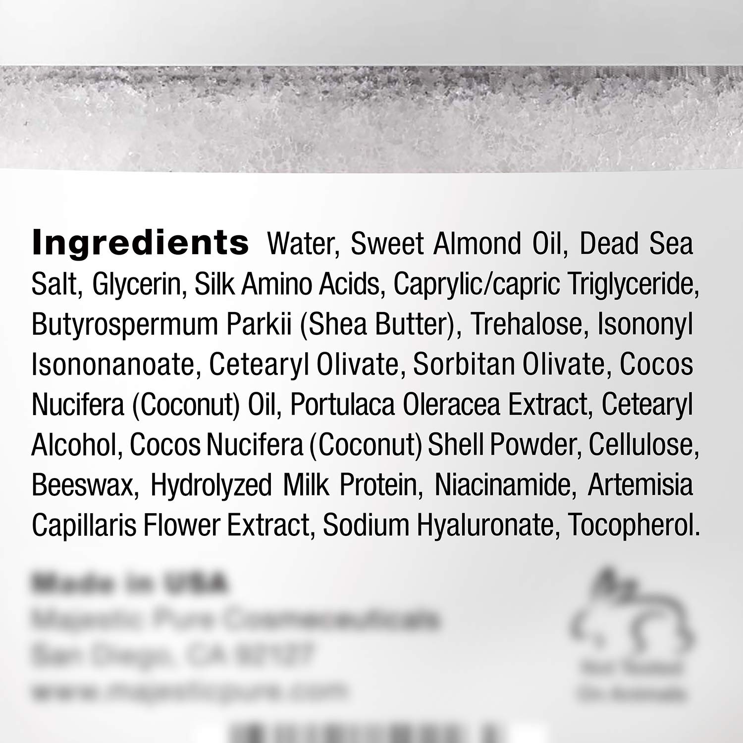 Majestic Pure Coconut Milk Body Scrub, Anti Cellulite & Exfoliator, Natural Skin Care Formula Helps with Stretch Marks, Eczema, Acne and Varicose Veins, 12 Oz : Beauty
