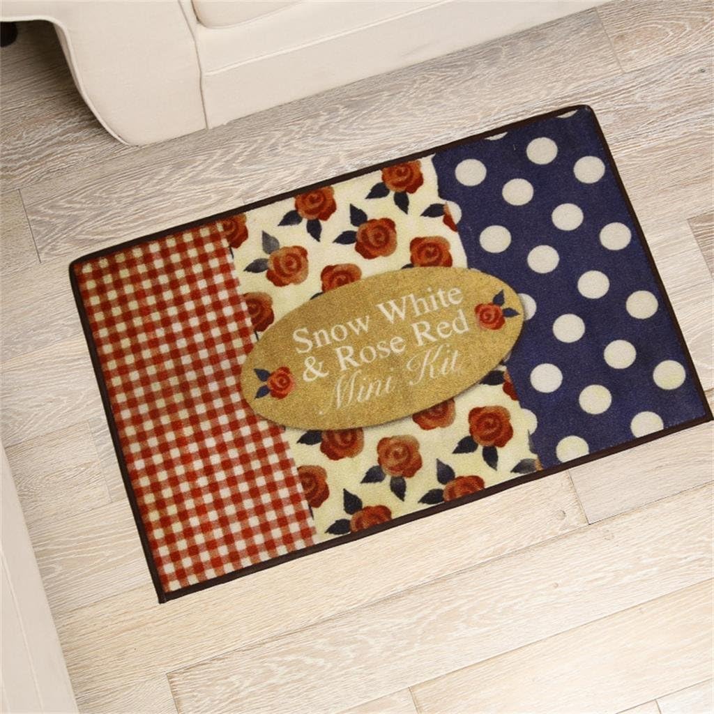 Mats DELLT- Korean Fresh And Calm Rose Flower Bedroom Kitchen Living Room Sofa Non - Slip Home Door