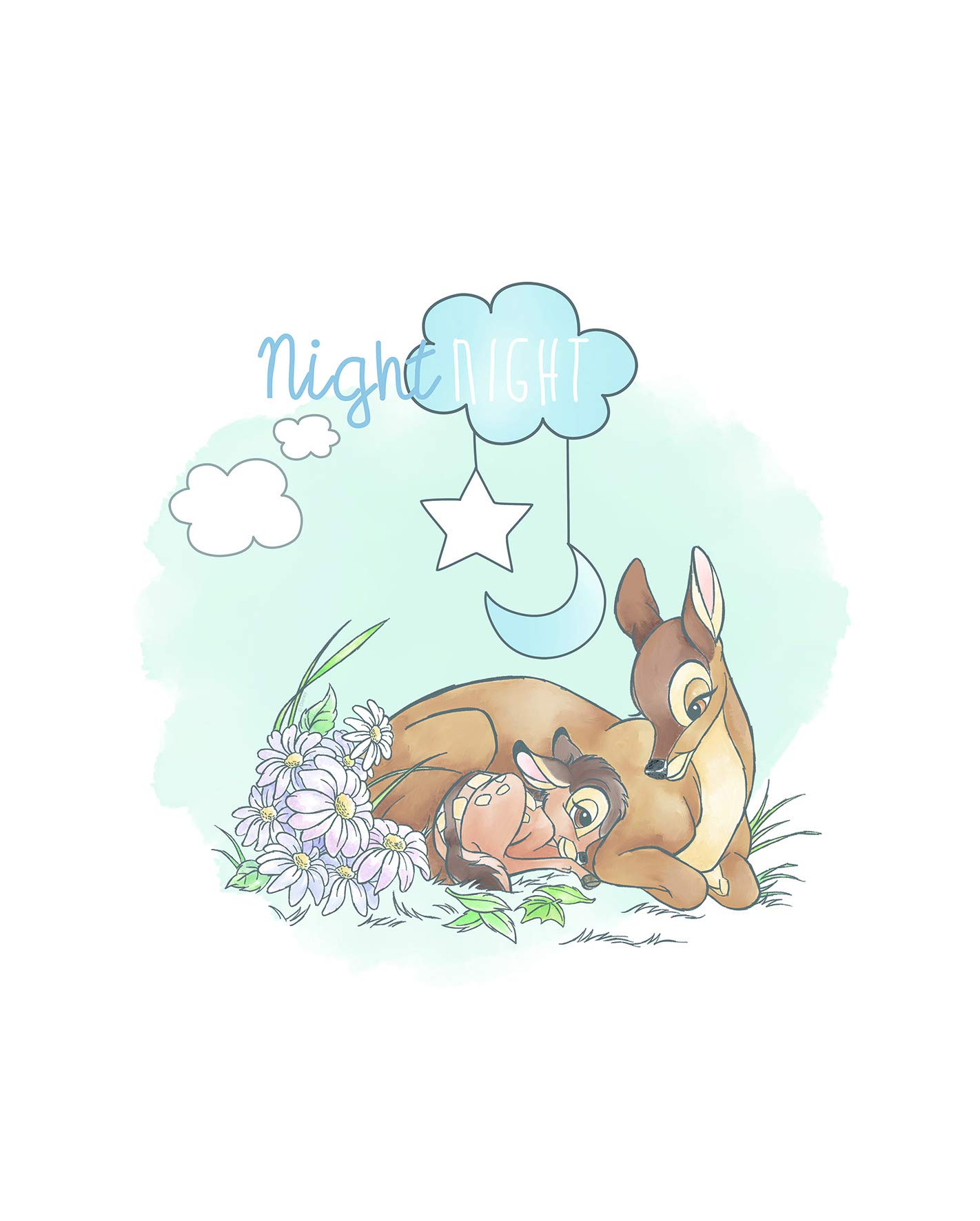 Komar Disney Wall Picture Bambi Good Night WB012 WB012 40 x 50 cm Colourful 40 x 50 cm (W x H)