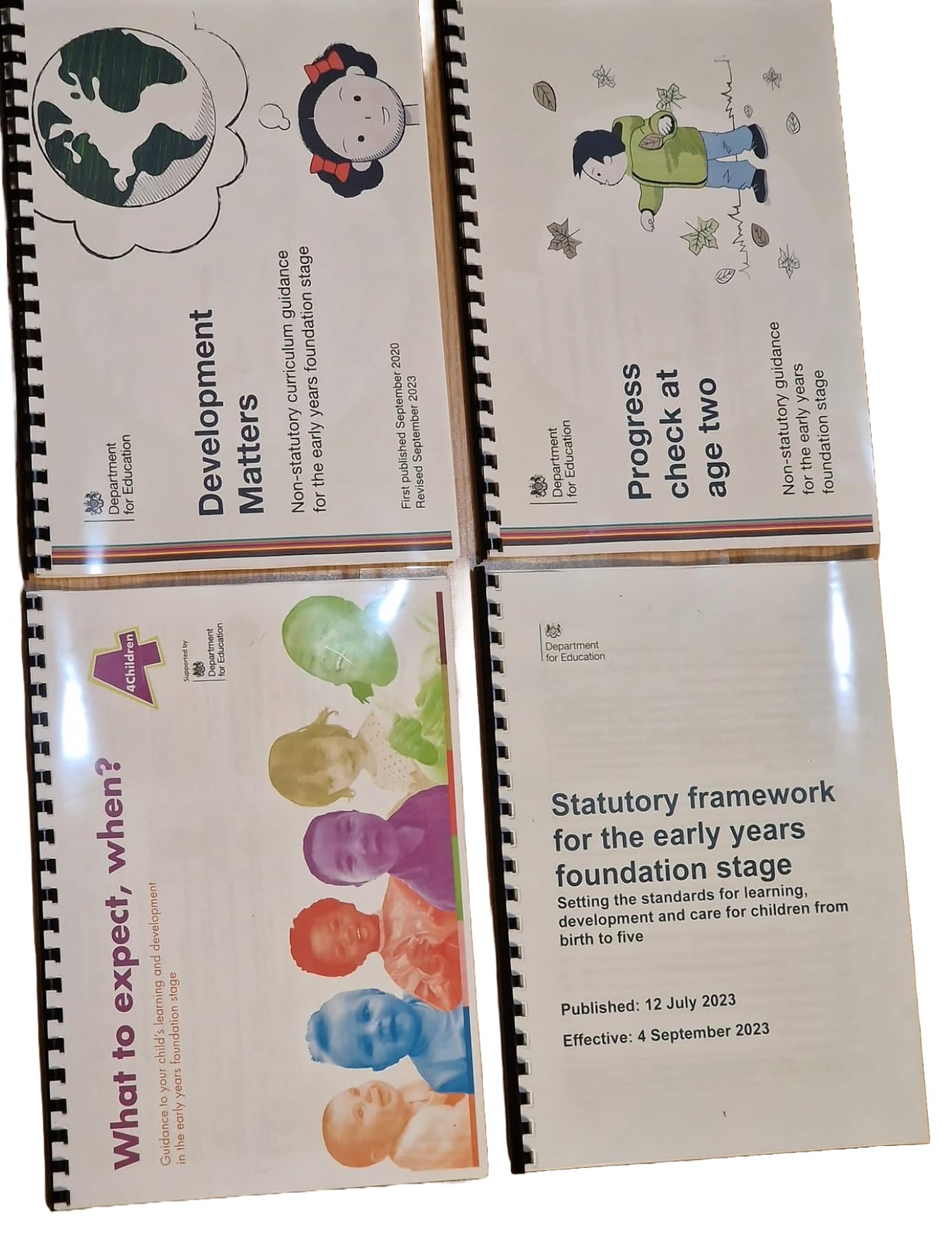 EYFS Development Matters & What to Expect & Statutory Framework 4 book set