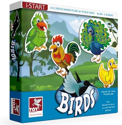 ToyKraft - Head and Tail Birds Baby Puzzles