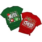 Christmas Couple Shirts Xmas Couple Matching Graphic Tshirts Funny Holiday His and Her Gift Tees