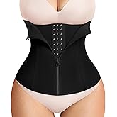 URSEXYLY Women Waist Trainer Corset Zipper Hook Shapewear Double Control Body Shaper Tummy Waist Cincher