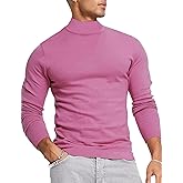ZSJR Mens Mock Neck T Shirts Pullover High Neck Turtleneck Premium Long Sleeve Sweaters for Men