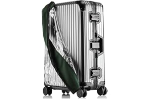 Linpr Transparent PVC Suitcase Cover, No Disassembly Required Clear Luggage Protector Suitcase Cover, Waterproof Travel Wrap Luggage Cover Protectors, Luggage Bag for Hard Cover Suitcase (30,Green)