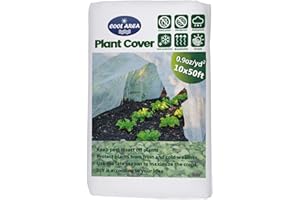 Cool Area Plant Covers Freeze Protection 10 FT x 50 FT 0.9oz Frost Cloth Plant Freeze Protection Cover, Frost Blankets for Outdoor Plants Vegetables in Winter Against Pest Insects