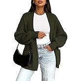 BTFBM Cardigan Sweaters for Women 2026 Fall Fashion Casual Long Sleeve Oversized Open Front Knit Cardigans Jacket Coat