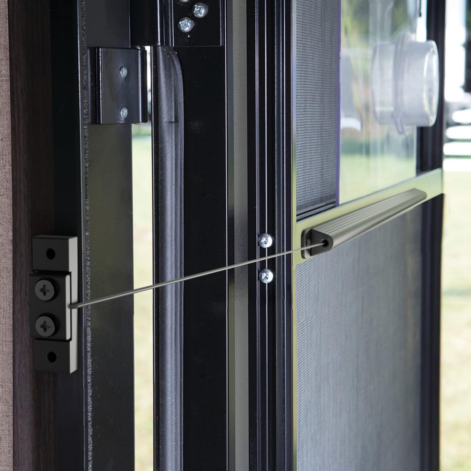 Photo 1 of Automatic RV Screen Door Closer Kit Built in Spring for Adjustable Tension - Aluminum Universal Camper Entry Auto Closure - Trailer Must Haves Self-Closing Accessories 17"x0.9"