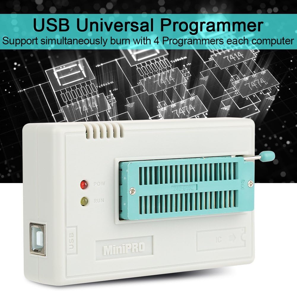 USB Universal Programmer kit for TL866II Plus EEPROM FLASH 8051 AVR MCU GAL PIC with 10 Adapter, default - Image 5