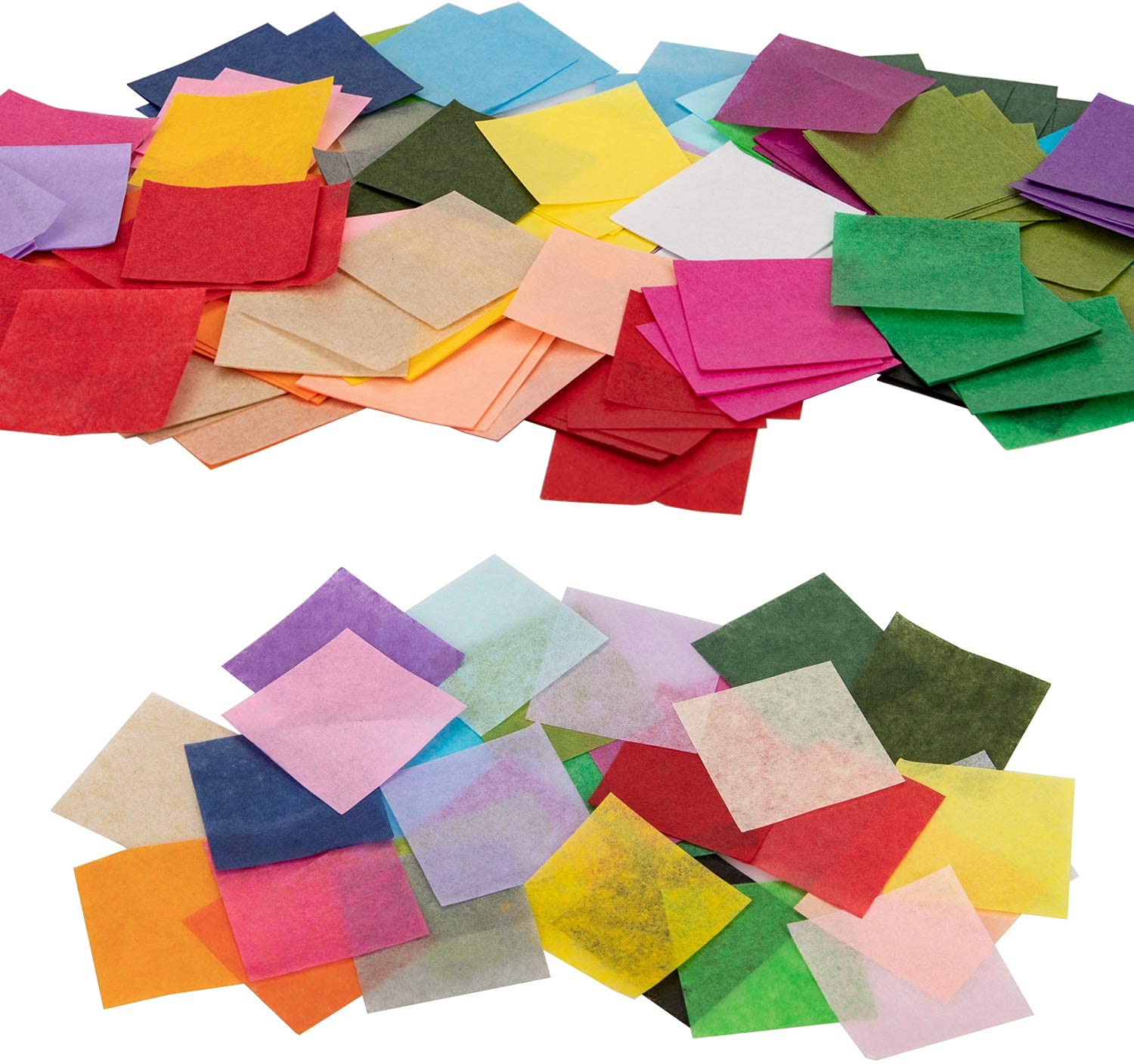 Tissue Paper Squares,1500 PCS Rainbow Tissue Paper Mini Mosaic Tissue Art Paper for Craft Gift Scrapbooking Embellishments Handcrafts Paper DIY Projects Supplies 1 Inch