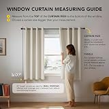 Deconovo Thermal Insulated Eyelet Curtains 2 Panels 42 x 54 Inch Light Beige view 2