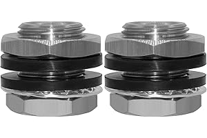 Beduan Stainless 1/4" NPT Female Bulkhead Coupler Thru-bulk Pipe Fitting (Full Female Thread)