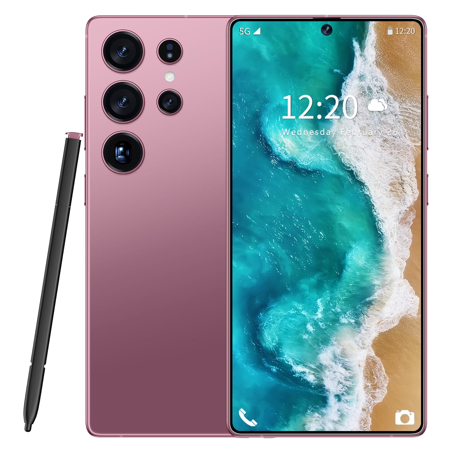 Ofinsut I25 Ultra 5G Unlocked Smartphone,12GB+512GB Fully Cell Phone for Android 14, 6.99" Unlocked Cell Phone, 7000mAh, 68MP+108MP Dual Camera/Dual SIM/Fingerprint Lock/Face (Rose Gold)