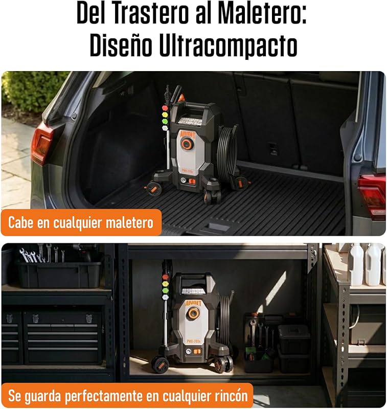 Hidrolimpiadora de Alta Presión 1800W, 170 Bares