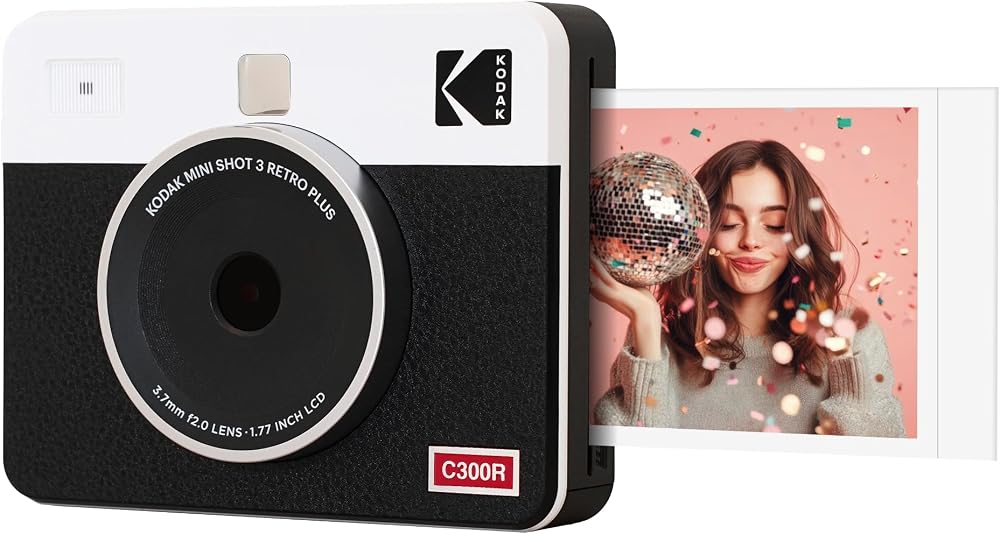 Kodak Mini Shot 3 Retro Portable Instant Camera and Printer White