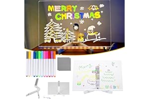 Doodle Glow Led Drawing Board for Kids, Glowboard Led Drawing Board, Glowboard Light Up Writing &Drawing Boards with Stand, D