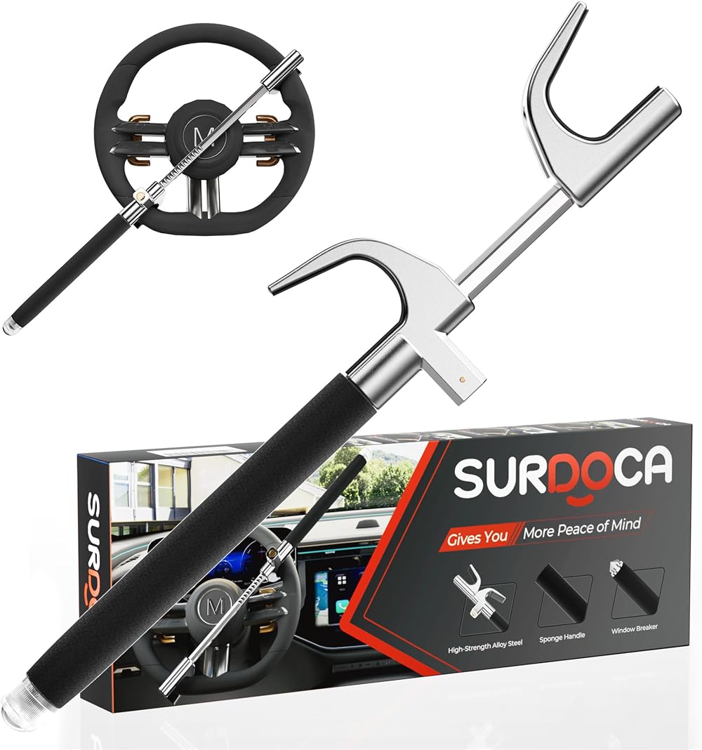 Surduca Multifunction Steering Wheel Lock High Security Anti Theft