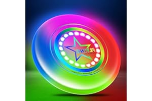 LED Light Up Flying Disc Toys for Kids Adults, Rechargeable, 175g 4 Brightness, 7 Colors Modes Smart Modes Flying Ring, Easte