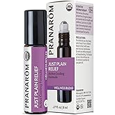 Pranarom Just Plain Relief Essential Oil Blend 8 ml | Lavender, peppermint and helichrysum blend. Icy-warm topical comfort for muscles and everyday tension. Certified organic.