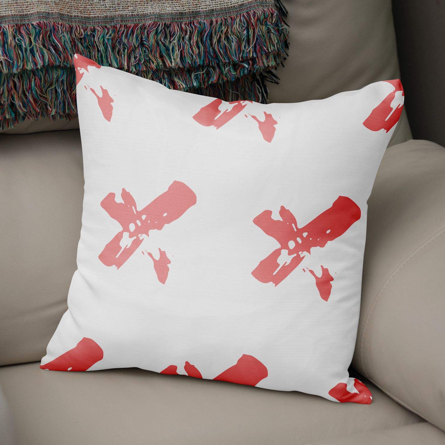 Bonamaison Decorative Cushion Cover Random Pattern, Throw Pillow Covers, Home Decorative Pillowcases for Livingroom, Sofa, Bedroom, Size:50x50 Cm - Designed and Manufactured in Turkey