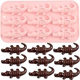 EPYHREHM 9 Cavity Crocodile Silicone Chocolate Molds Alligator Candy Mold | For Candy Chocolate Cake Decoration