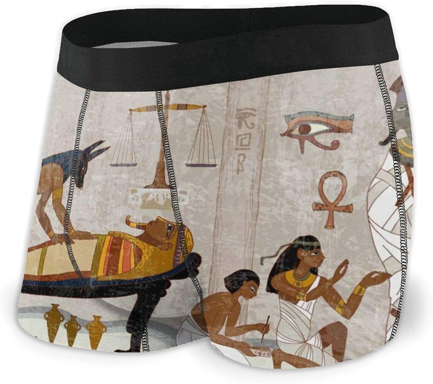 KXT Ancient Egypt Mummy Men's Boxer Briefs, Novelty Funny Breathable Short Underwear