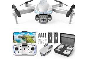 Naseto Drone with Camera 1080P HD, FPV Foldable Drone for Adults Kids, One-Key Take Off/ Landing, 3D Flips, Altitude Hold, Speed Adjustment, Headless Mode, 2 Batteries, Toys Gifts for Boys Girls, Beginner