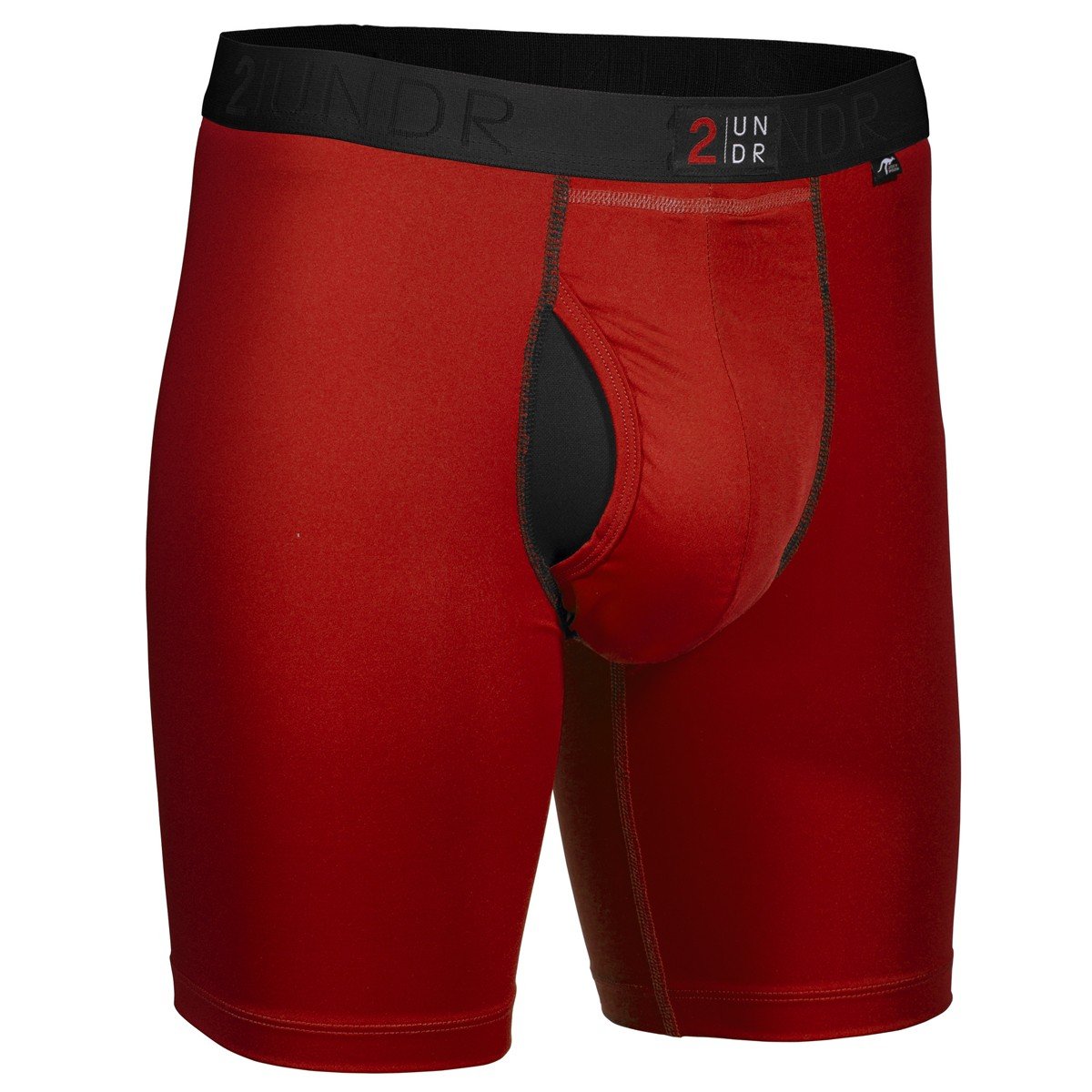 2UNDR Power Shift Long Leg Boxer Briefs,Red,Medium