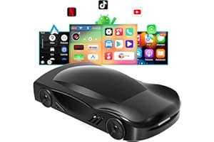 Mipeggy Wireless Carplay & Android Auto Adapter with Netflix YouTube TikTok, CarPlay Wireless Adapter for Cars with OEM Wired CarPlay, CarPlay Ai Box,Plug&Play, MirrorLink, TF Card, Easy Setup