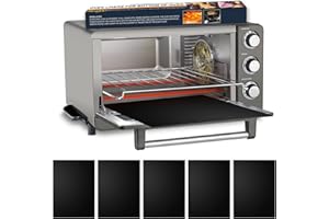 Meegoo Toaster Oven Liner - Nonstick Oven Liners for Bottom of Electric, Gas, Microwave & Toaster Ovens, Toaster Oven Accessories, Prevent Spillovers, Dishwasher Safe(5 Pack, 11" x 9"）