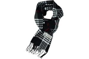 Glory Max Unisex Classic Tartan Plaid Winter Scarf Soft Cashmere Feel 72"x12"