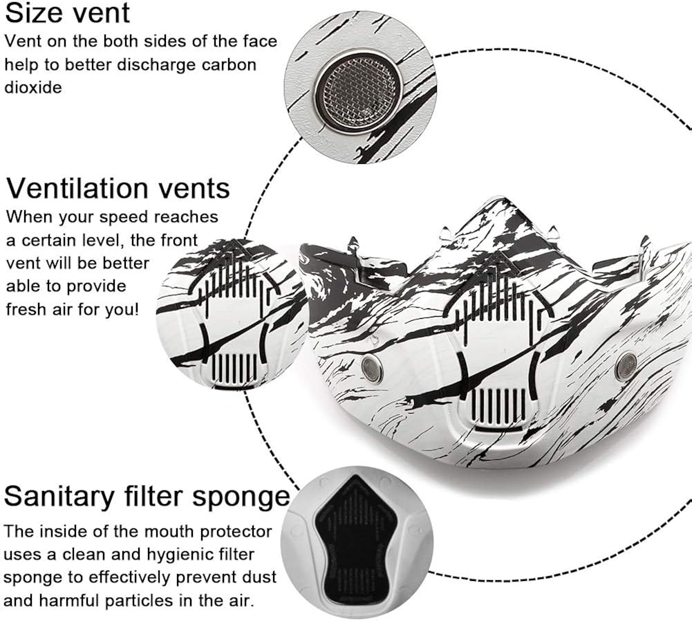 SPOSUNE Motorcycle Goggles Detachable Face Mask, ATV Dirt Bike Paintball Goggle Anti-Scratch UV400 Eyewear for Men Women: Clothing
