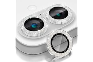 CloudValley for iPhone 16 /iPhone 16 Plus Camera Lens Protector Bling, [Glitter Decoration] Ultra-HD Tempered Glass Cover, Me