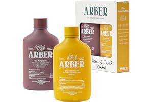 ARBER Organic Insecticide & Fungicide for Plants — Indoor/Outdoor Protection to Control Powdery Mildew, Spider Mites, Aphids, Whiteflies, Fungus Gnats — Safe on Vegetables & Lawns — Concentrate Spray, 16oz