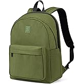 Hanke Travel Backpack for Women Men, Small College Laptop Backpack, Lightweight Water-Resistant Work Bookbag, Cute Casual Daypack for 15.6 Inch Laptop, Pine Green