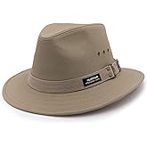 Panama Jack Men's Original Canvas Safari Sun Hat, UPF 50+ Sun Protection Cap, 2.5" Brim