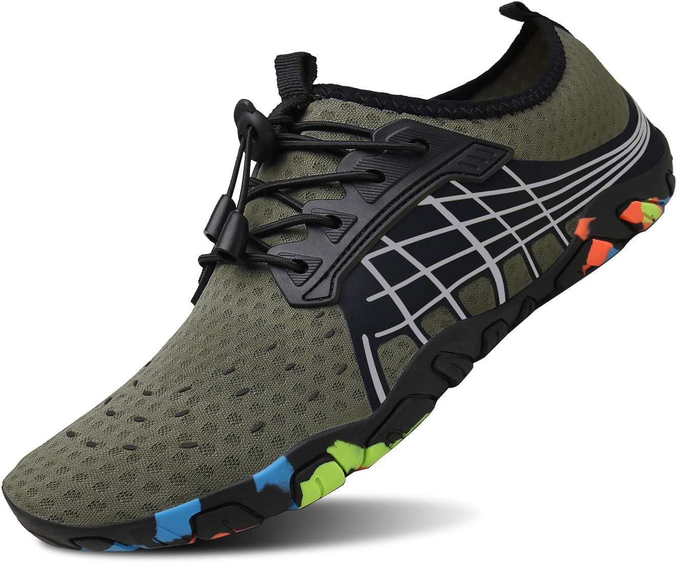 kealux Men Women Barefoot Quick-Dry Water Sports Shoes Multifunctional Sneakers with Drainage Holes for Swim, Walking, Yoga, Lake, Beach, Garden, Park, Driving, Boating
