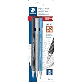 STAEDTLER triplus micro 0.5 mm #2 Triangular Mechanical Pencils, 3 Pack