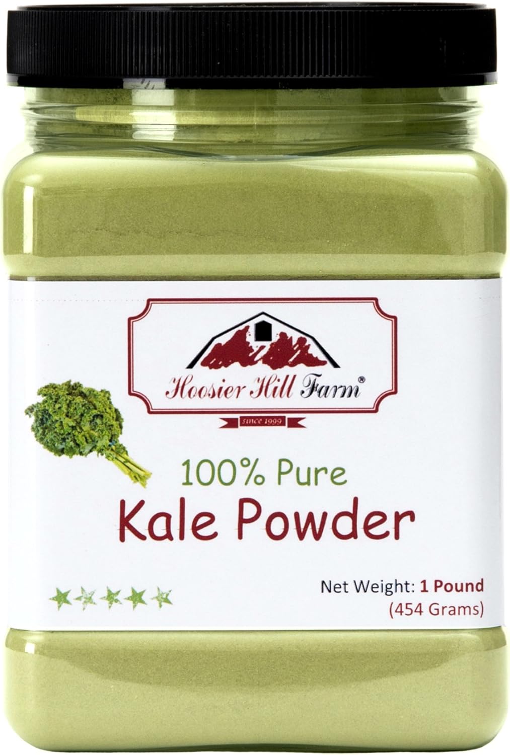 Kale Powder Pure 1 Pound (454 Grams) Natural Alkaline Diet Superfood Ingredient by Hoosier Hill