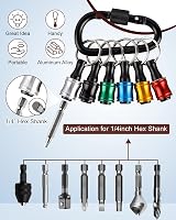 Katerk Portable 1/4 Inch Hex Shank Drill Bit Holder 12pc Two Sets view 2
